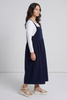 Meredith Needlecord Pinafore Navy