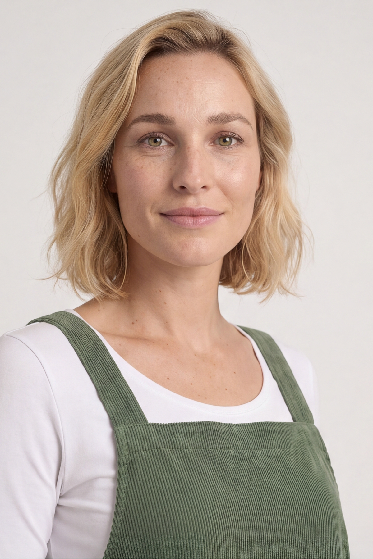 Meredith Needlecord Pinafore Khaki