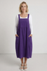 Meredith Needlecord Pinafore Dark Purple
