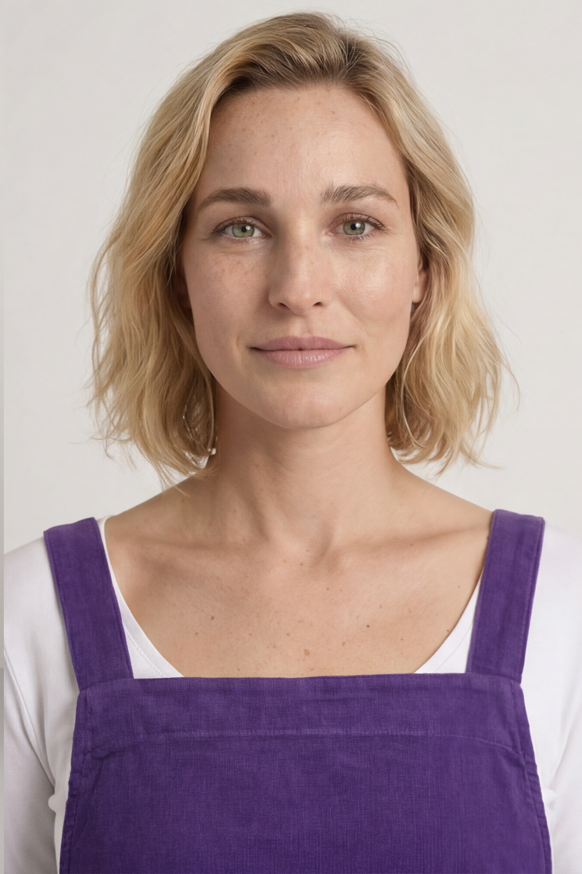 Meredith Needlecord Pinafore Dark Purple