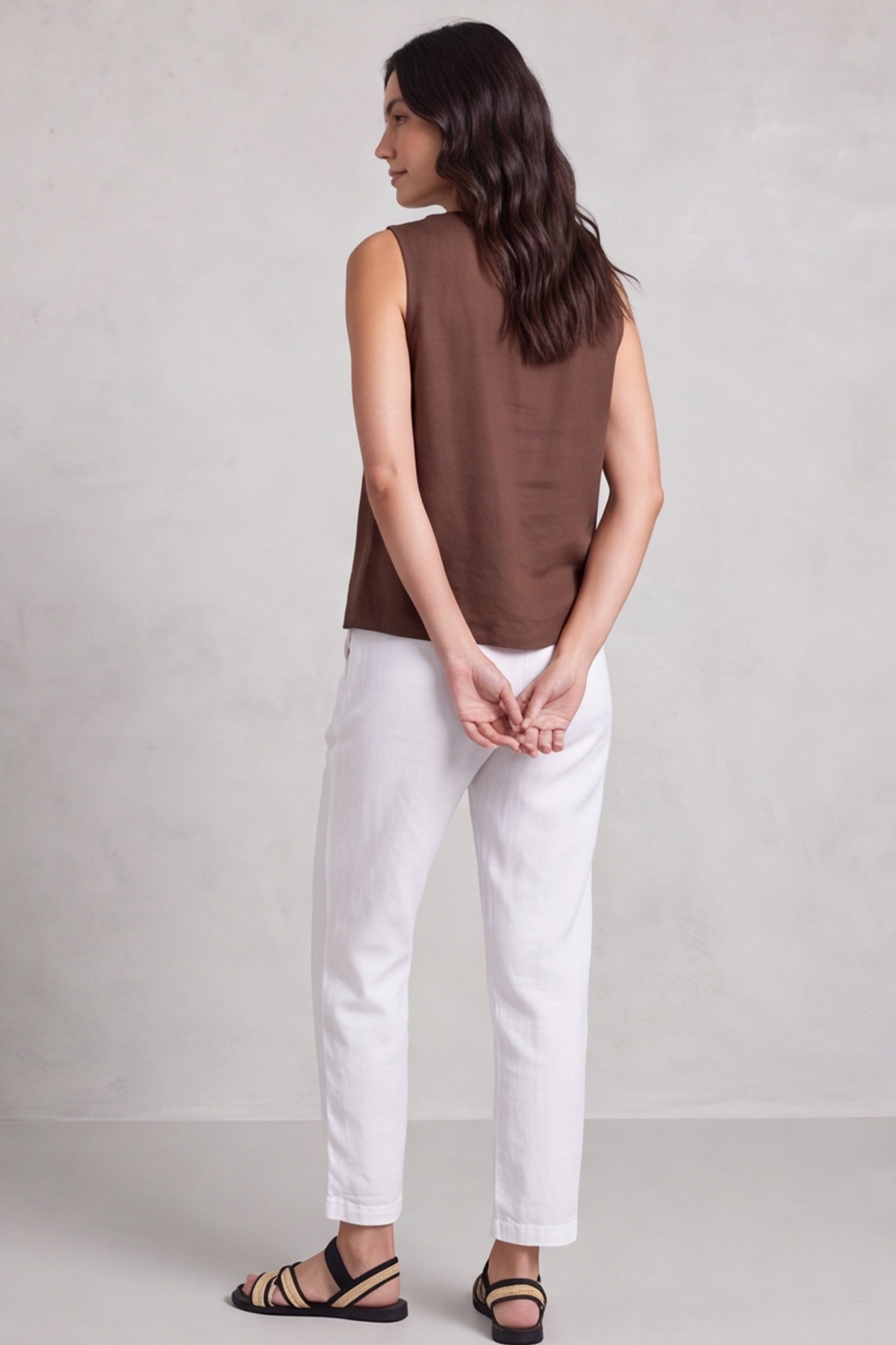 Mia Cocoa Button Top