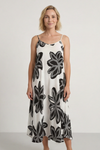Miren Print Strap Dress Black