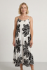 Miren Print Strap Dress Black