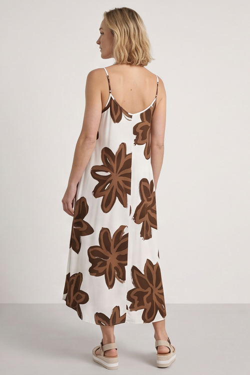 Miren Print Strap Dress Cocoa - Image 3