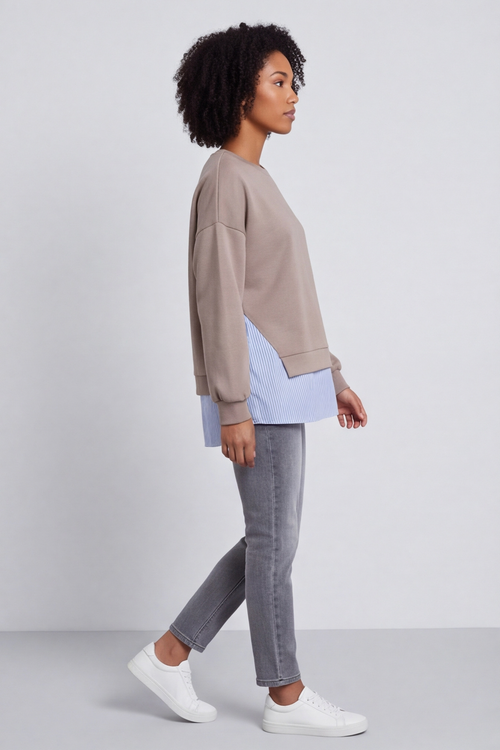 Gail Layer Detail Top Mocha - Image 5