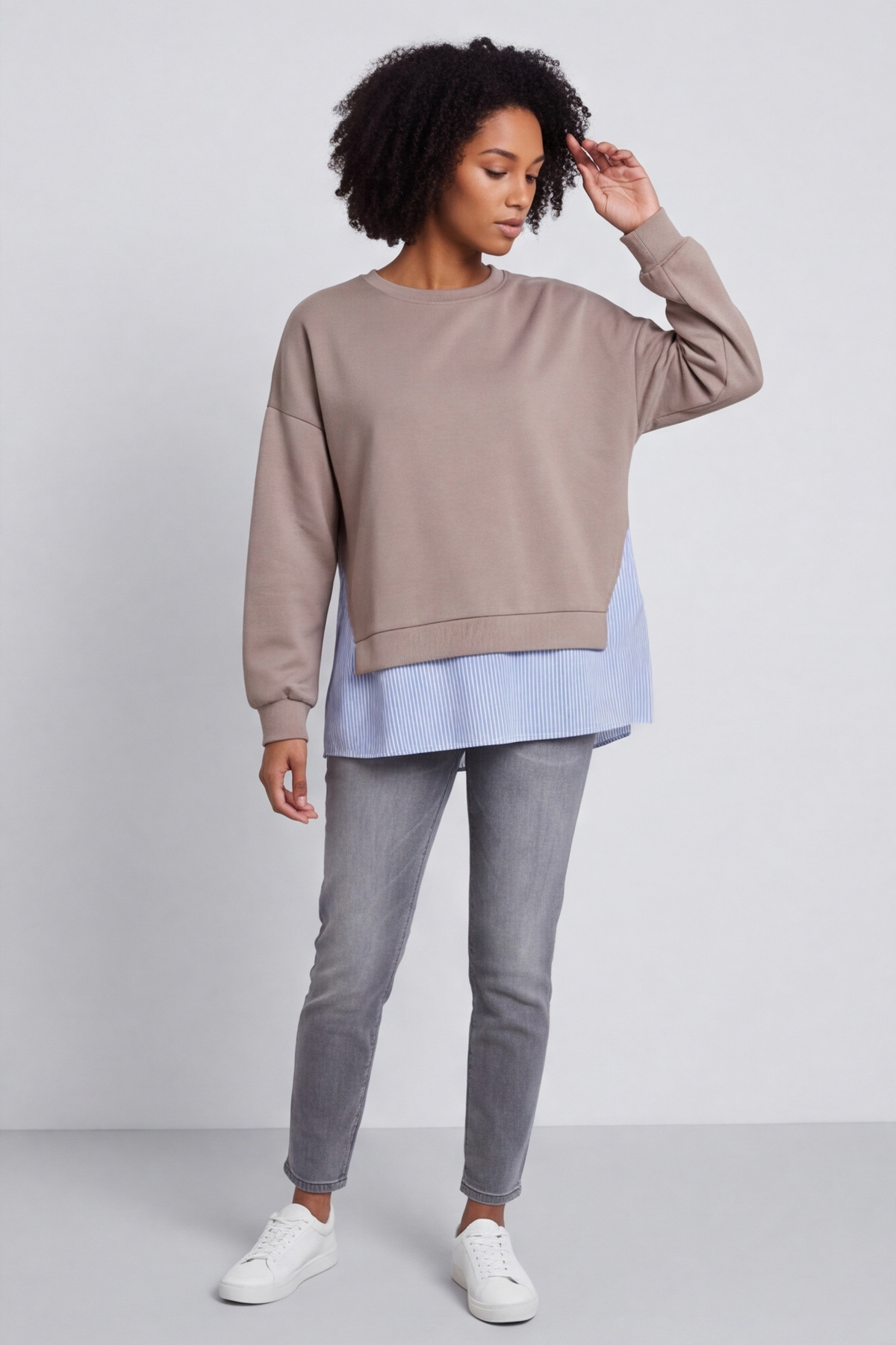 Gail Layer Detail Top Mocha