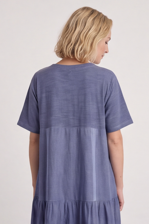 Monaco Zip Navy Maxi Dress - Image 5