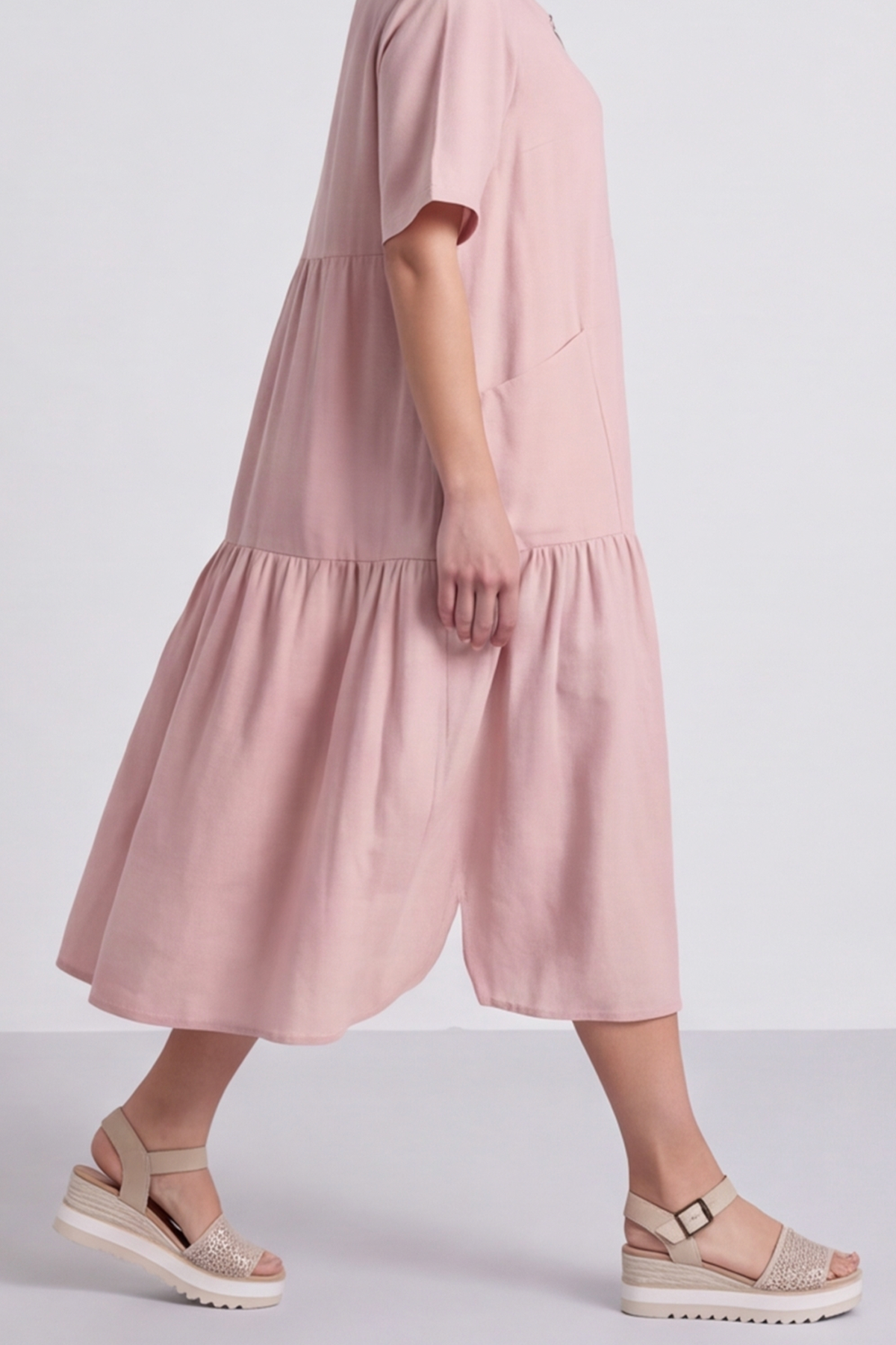 Monaco Zip Pink Maxi Dress