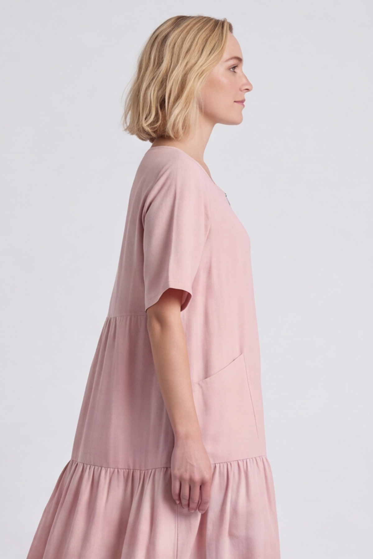 Monaco Zip Pink Maxi Dress