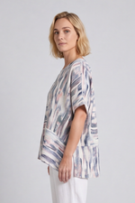 Monet Print Blue Top Blue - Monet Print Blue Top