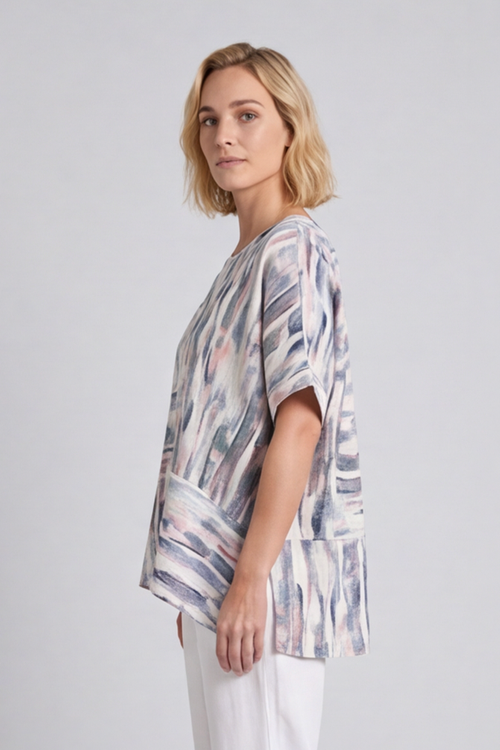 Monet Print Blue Top - Image 1