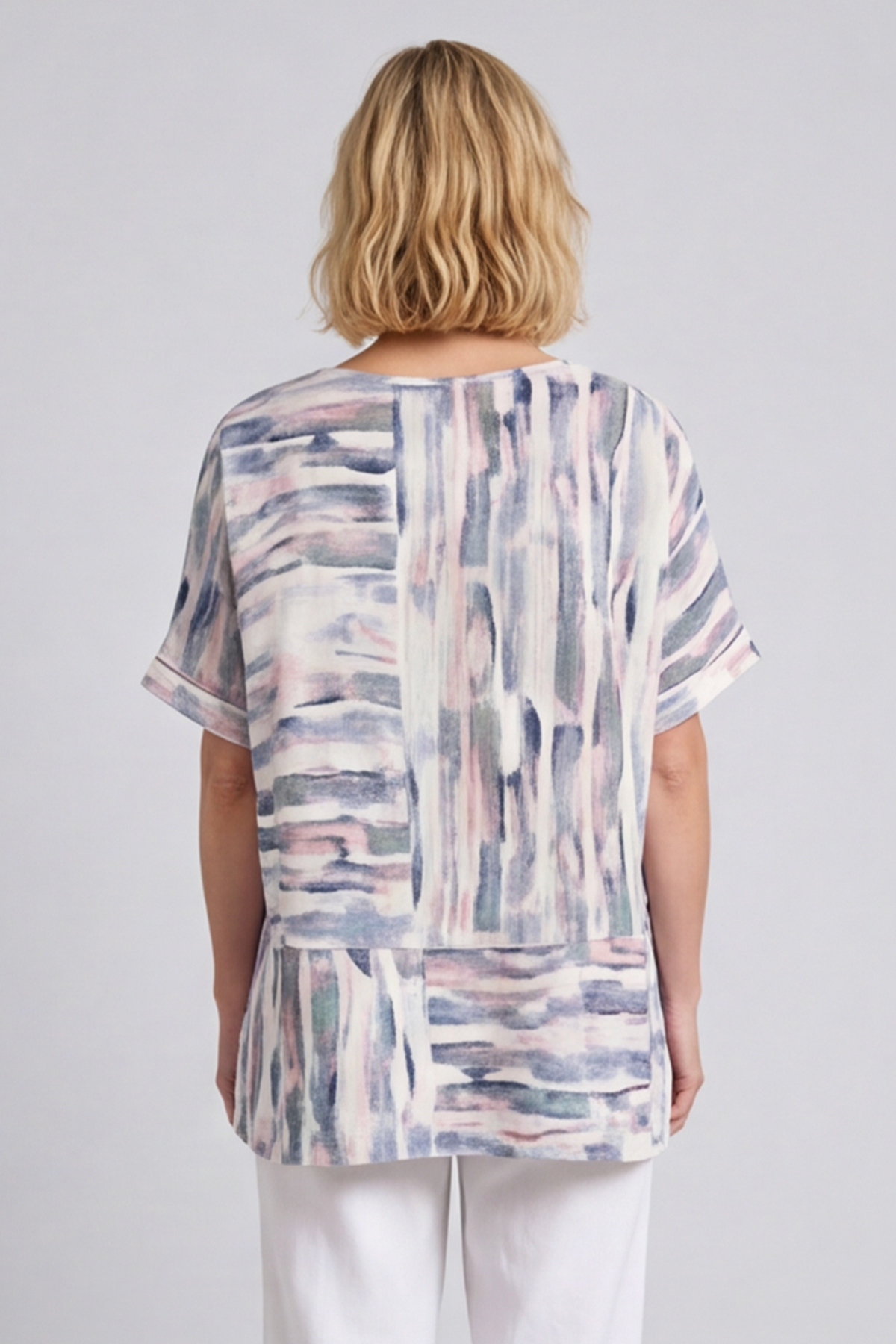 Monet Print Blue Top