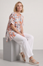 Monet Print Orange Top