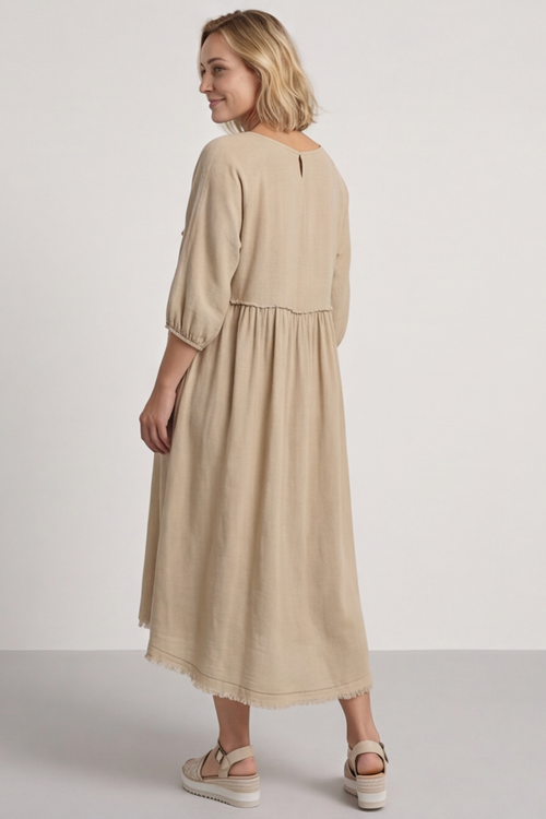 Morianna Cotton Dress Camel - Image 4