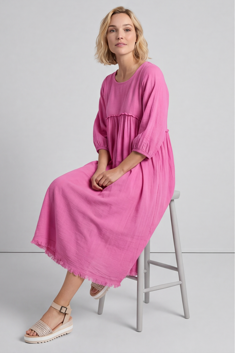 Morianna Cotton Dress Pink