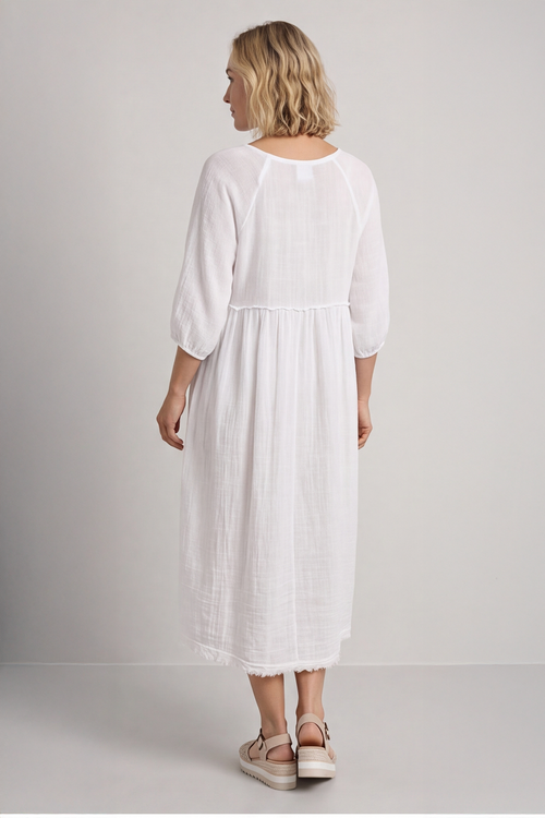 Morianna Cotton Dress White - Image 4