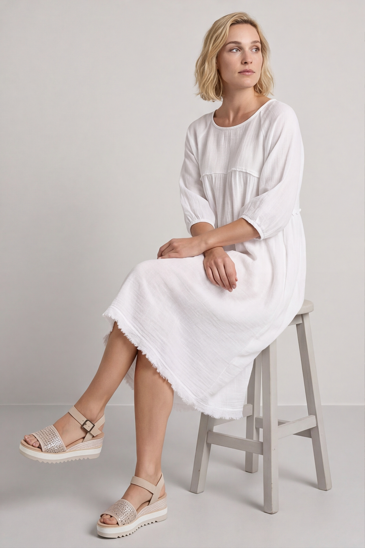 Morianna Cotton Dress White