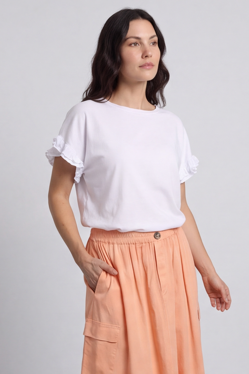 Myrna Cotton Skirt Orange - Image 3