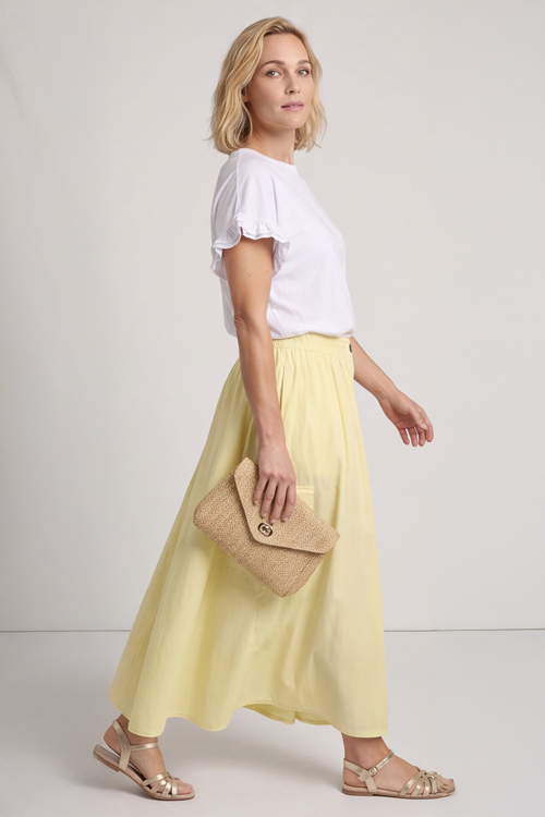 Myrna Cotton Skirt Yellow - Image 2