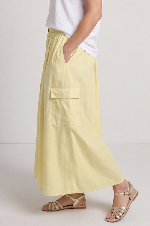 Myrna Cotton Skirt Yellow - Image 4