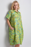 Naida Print Button Tunic Olive