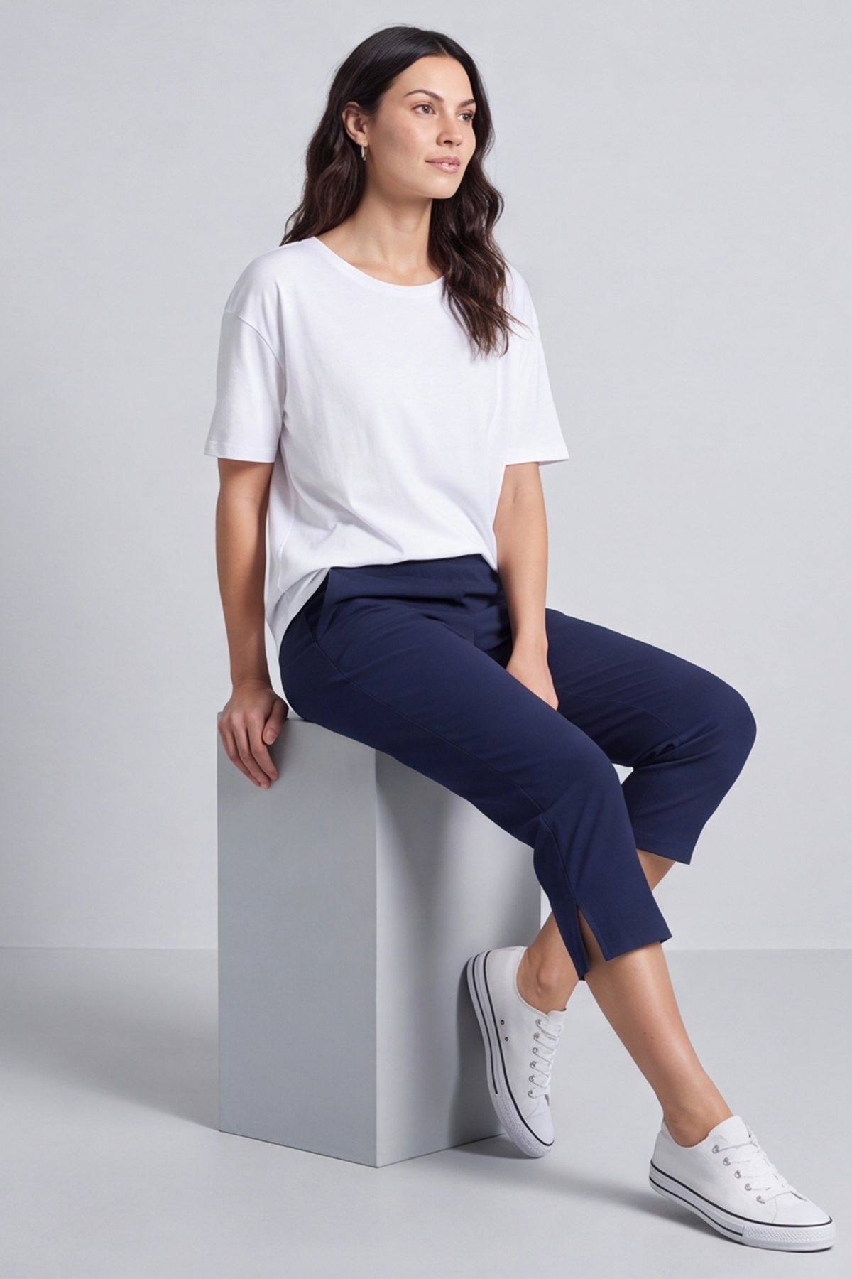 Stori Capri Trousers Navy