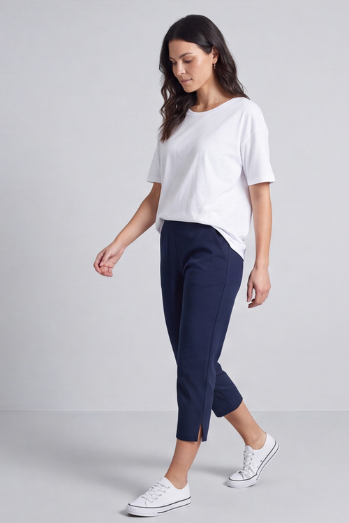 Stori Capri Trousers Navy - Image 1