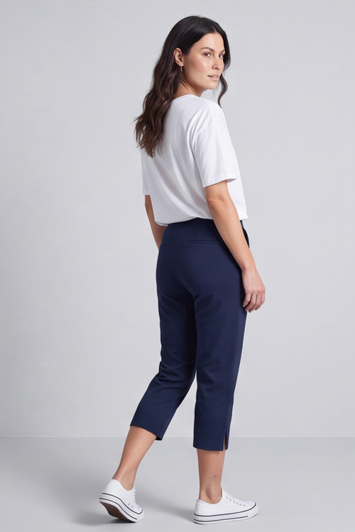 Stori Capri Trousers Navy - Image 3
