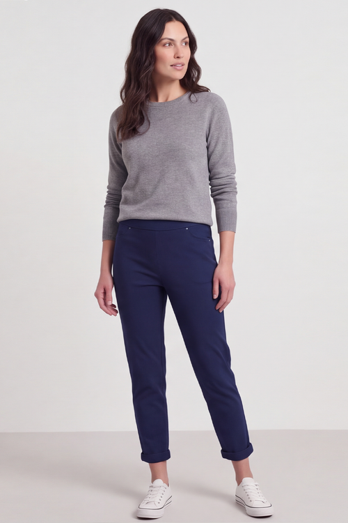 Lorinda Trousers Navy - Image 4