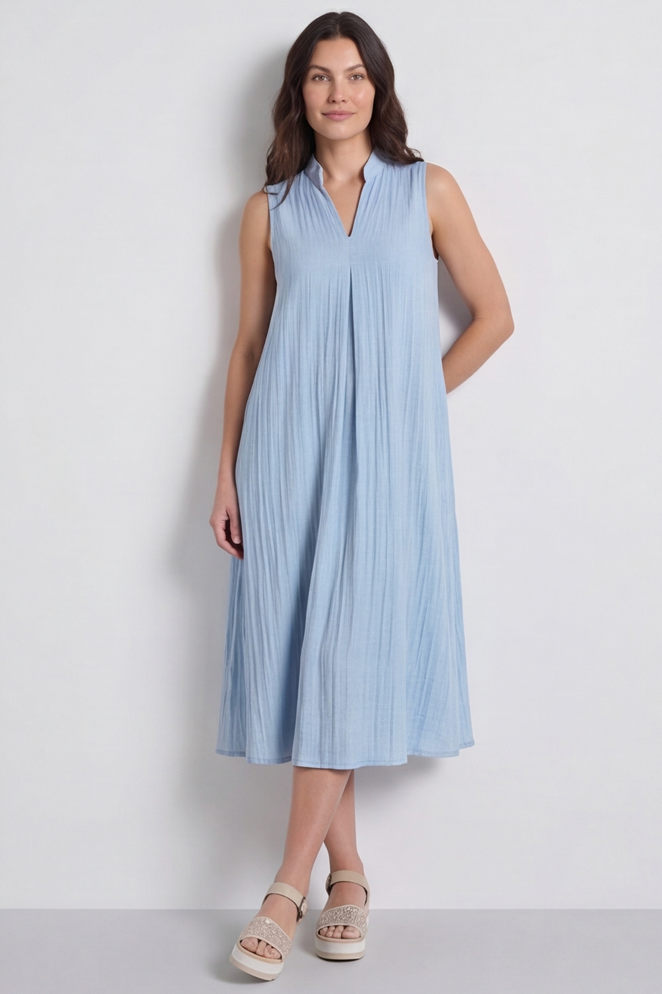 Nella Blue Pocket Dress