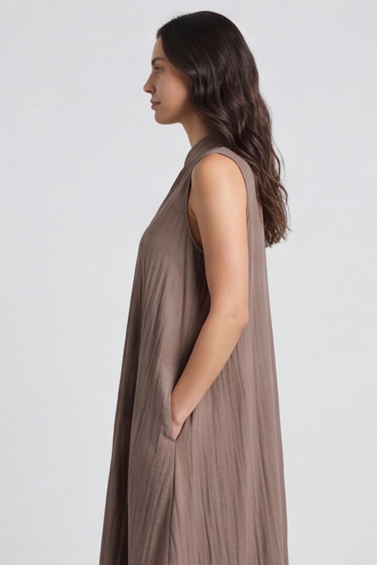 Nella Brown Pocket Dress