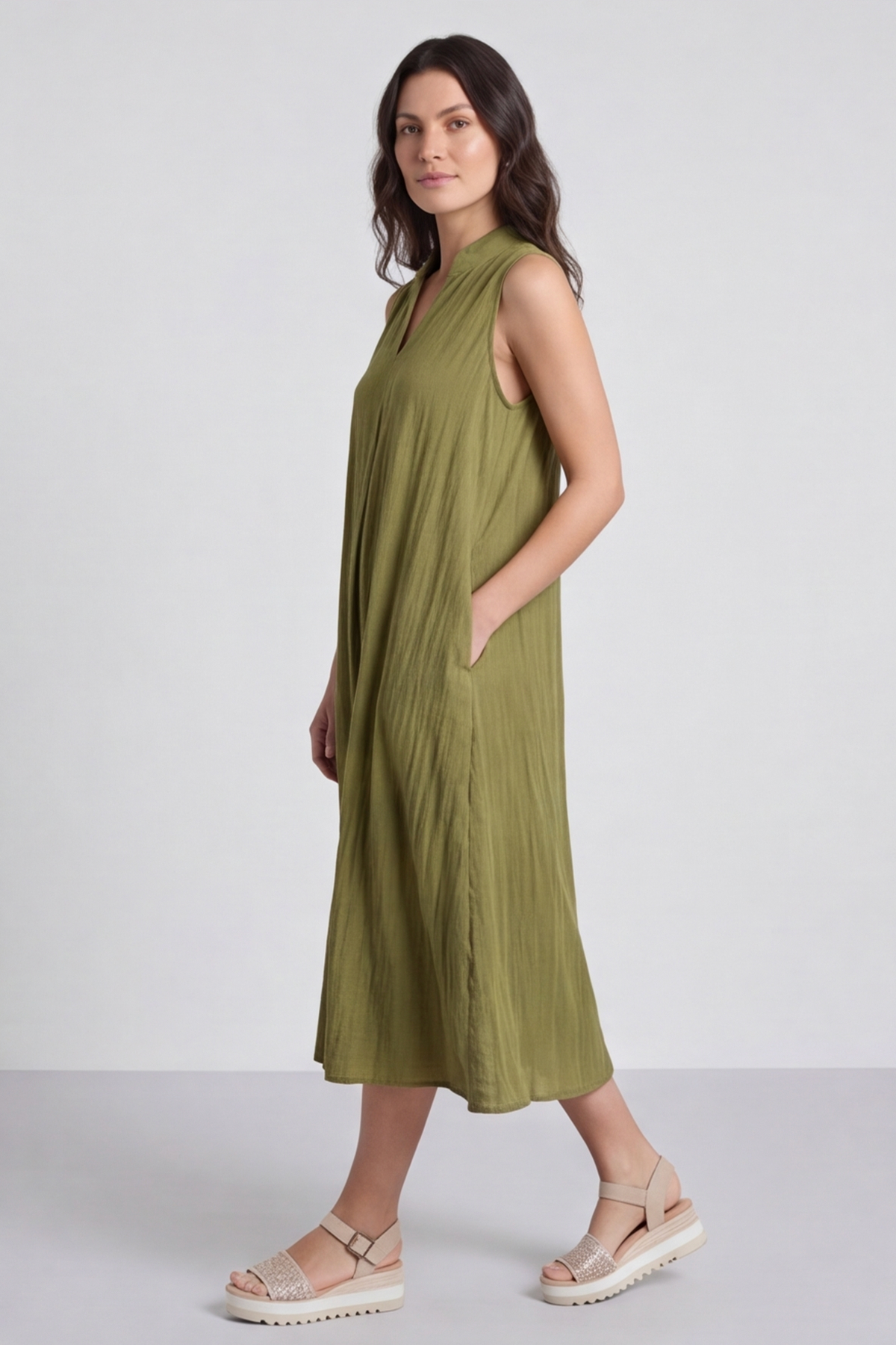 Nella Green Pocket Dress