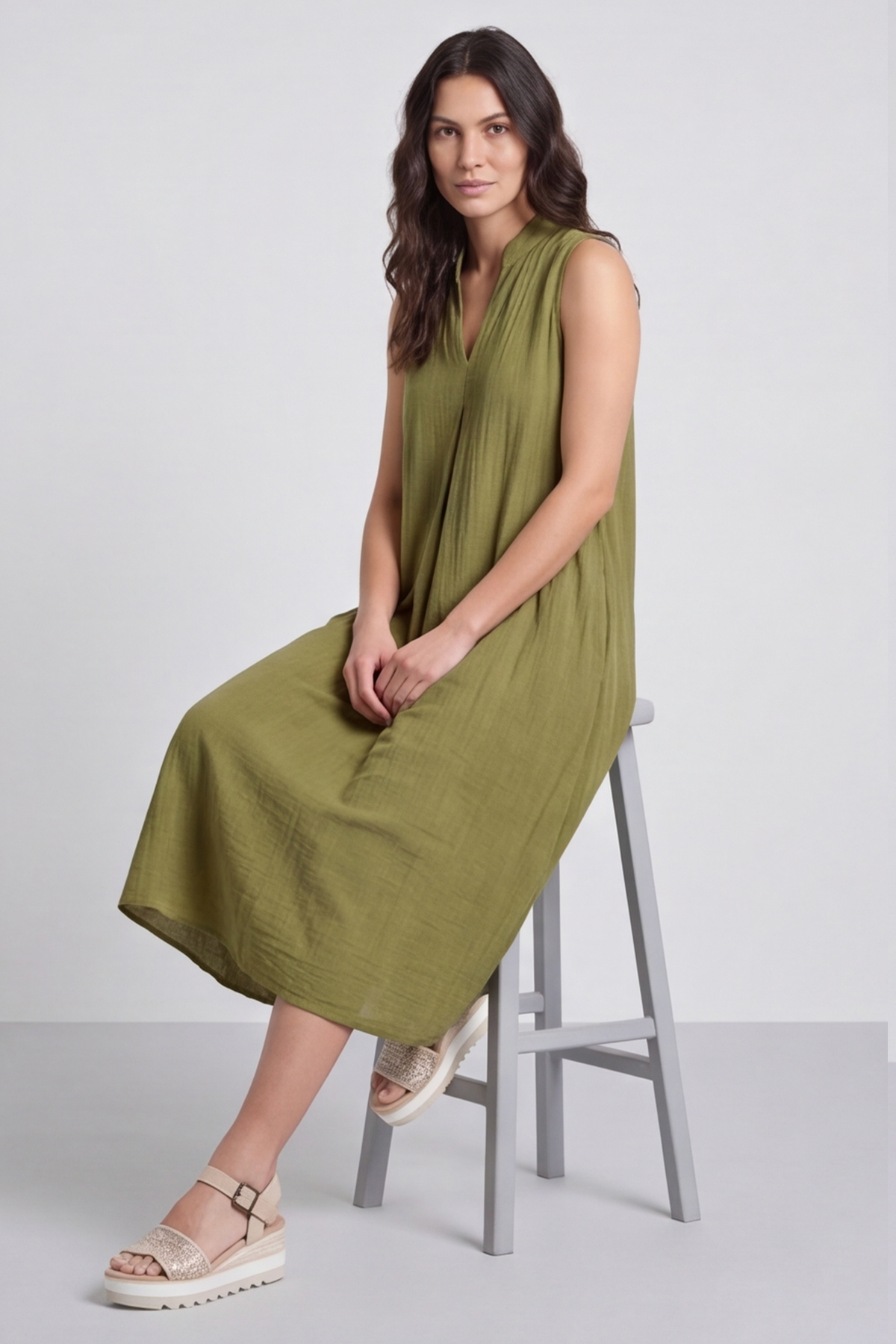Nella Green Pocket Dress