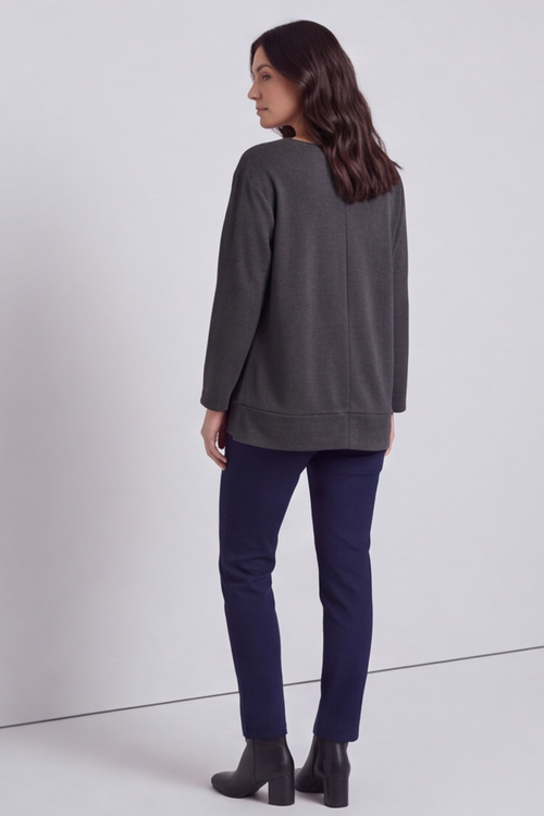 Codie Wool Top Marl Charcoal - Image 2