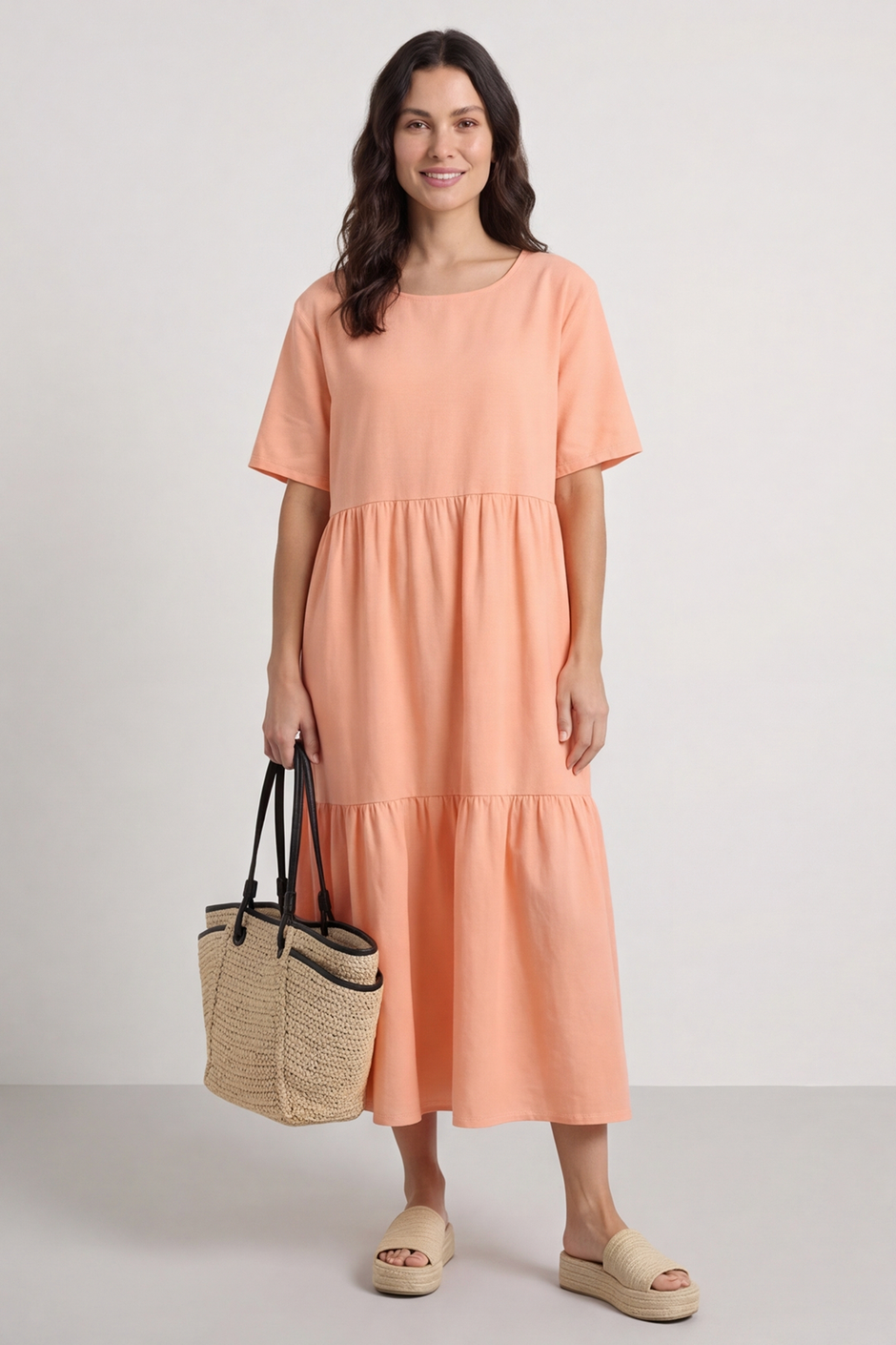 Nova Linen Dress Orange