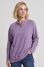 Nyree Button Cotton Top Purple
