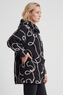 Olympia Embroidered Pattern Wool Jacket Black
