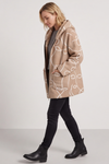 Olympia Embroidered Pattern Wool Jacket Camel