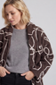 Olympia Embroidered Pattern Wool Jacket Cocoa