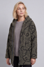 Olympia Embroidered Pattern Wool Jacket Khaki