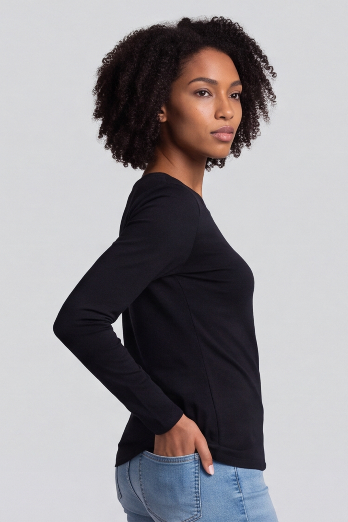 Only Basic Long Sleeve Top Black