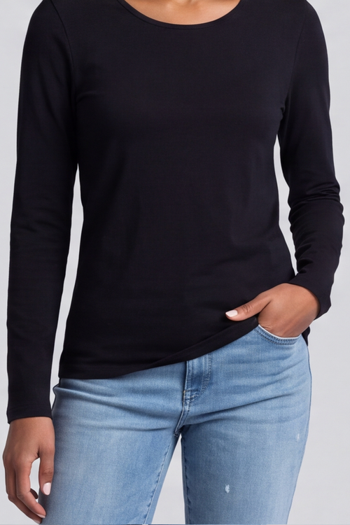 Only Basic Long Sleeve Top Black - Image 2