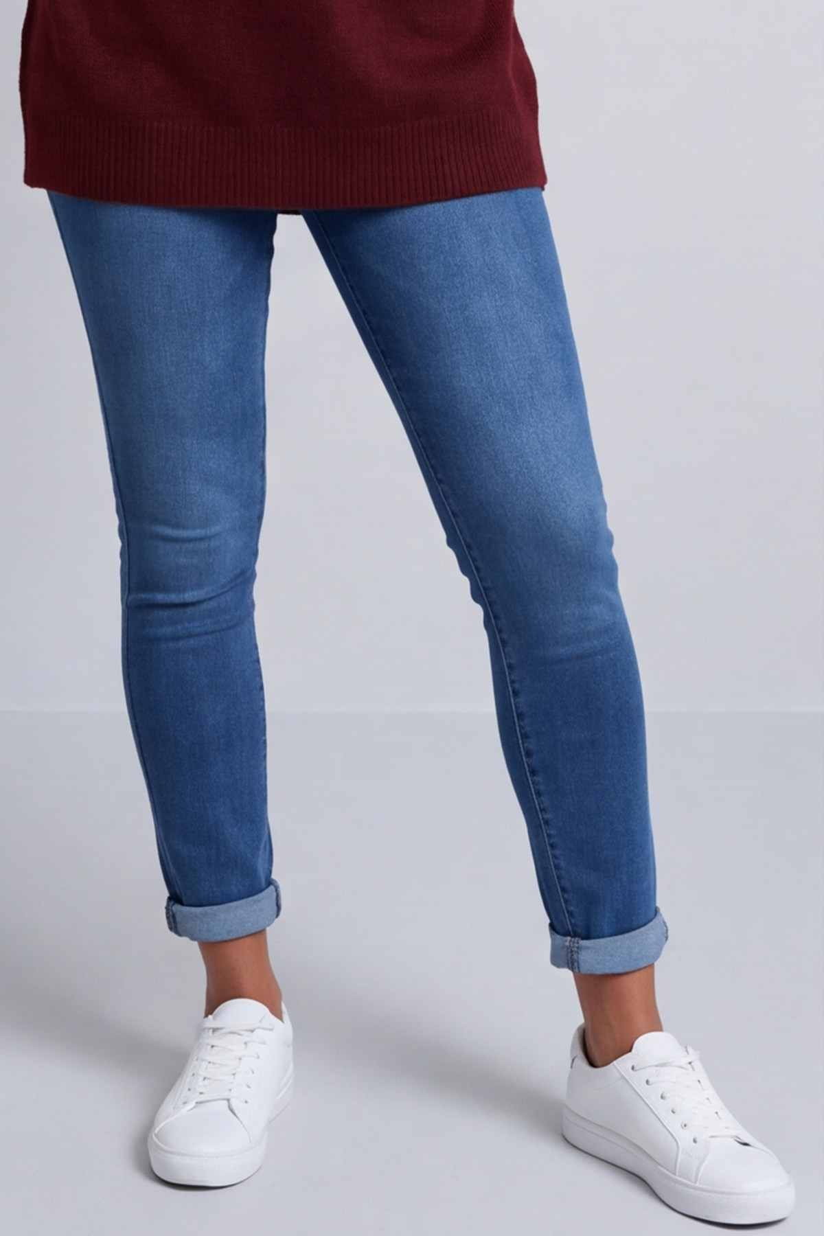 Only High Waist Skinny Jeans Mid Denim
