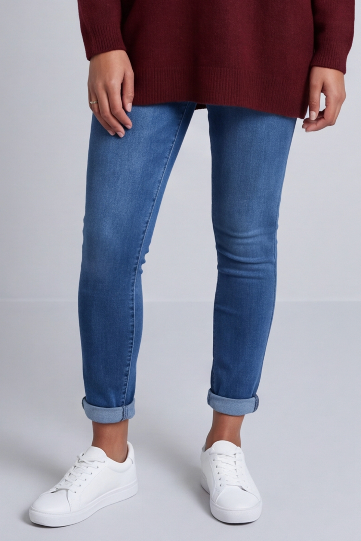 Only High Waist Skinny Jeans Mid Denim