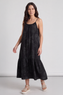 Oswin Print Strap Charcoal Dress
