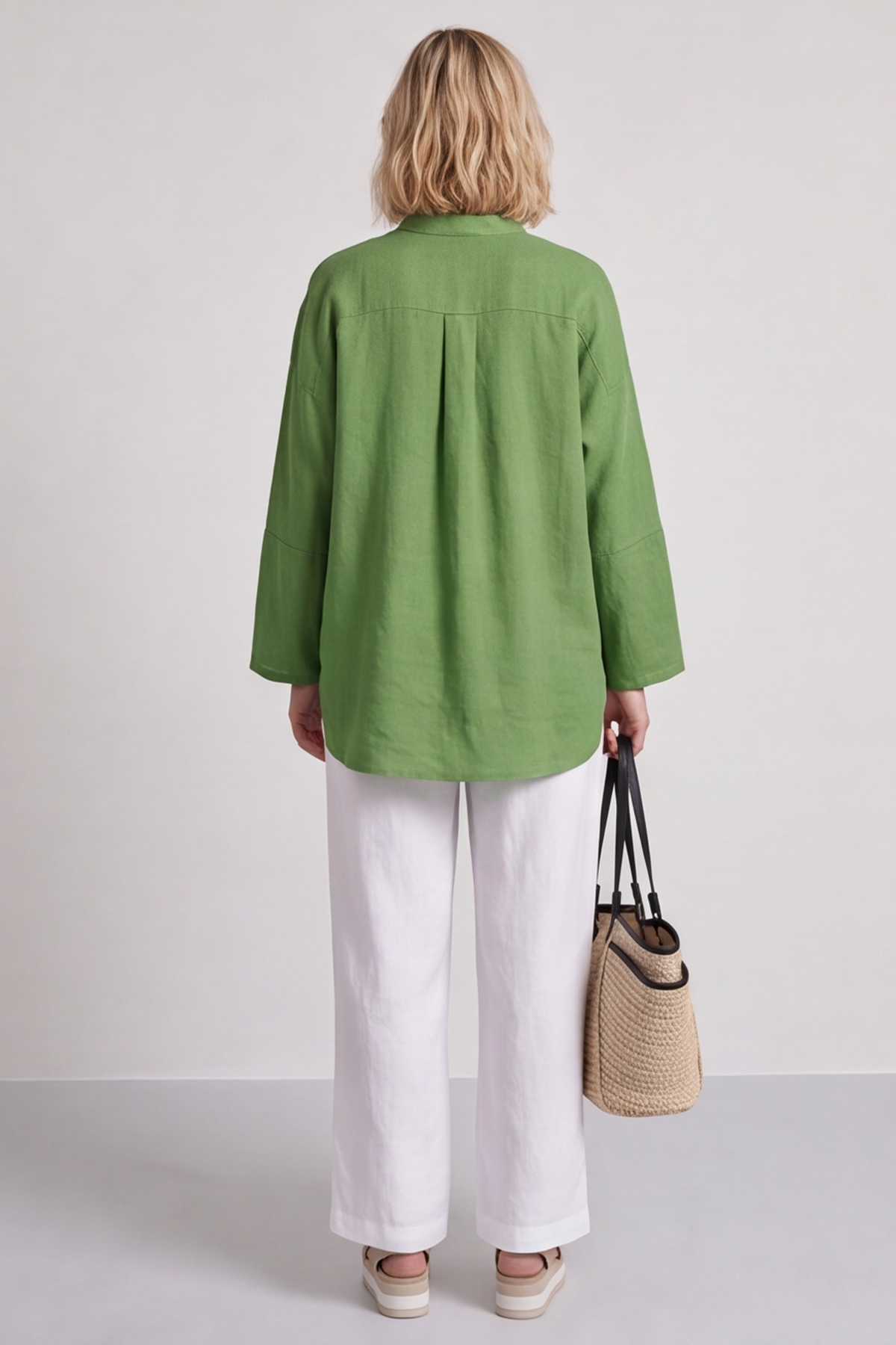Adrielle Linen Shirt Green