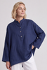 Adrielle Linen Shirt Navy