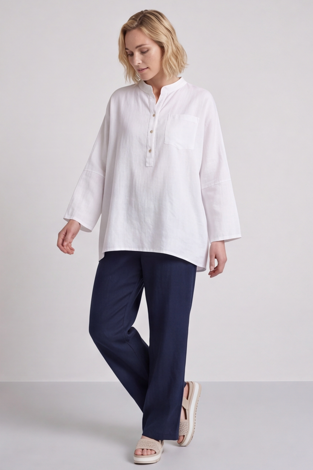 Adrielle Linen Shirt White