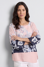 Paitlyn Print Cotton Top Pink Pink - Paitlyn Print Cotton Top Pink