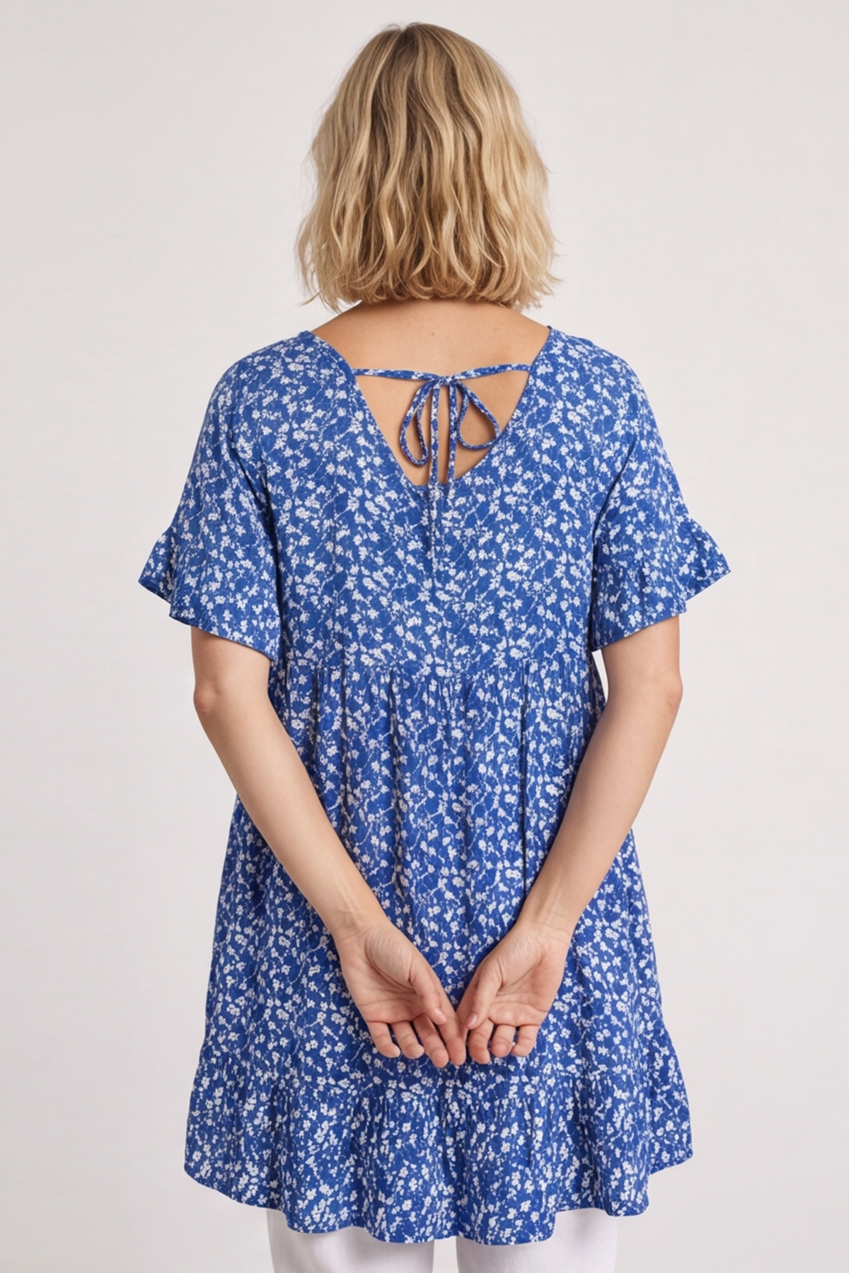 Pamber Ditsy Print Tunic Cobalt